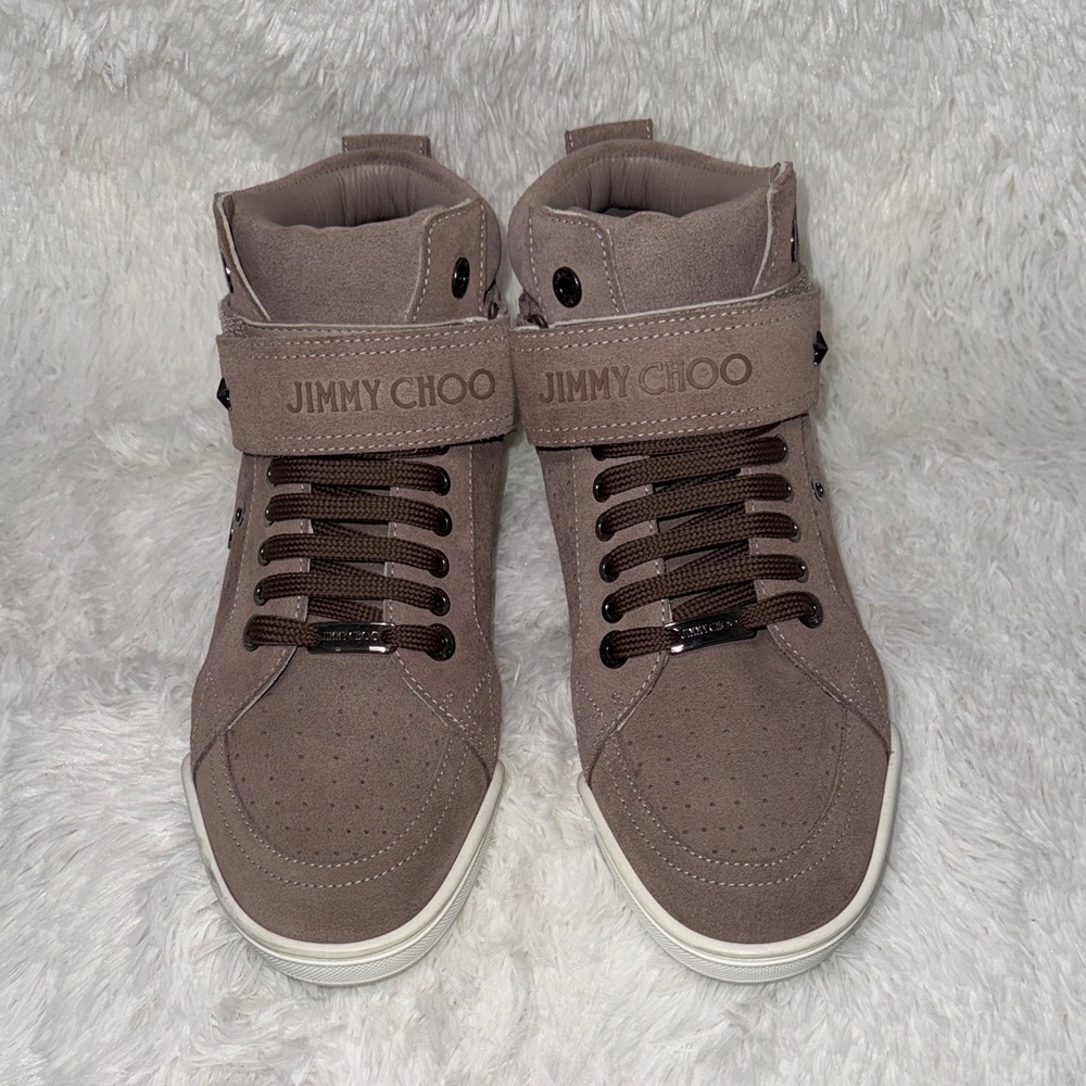 Jimmy Choo Men's Brown High-Top Sneakers